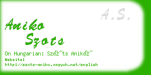 aniko szots business card